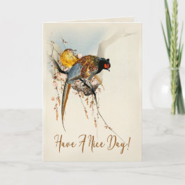 良い日のヴィンテージキジ日本のを食べる カード