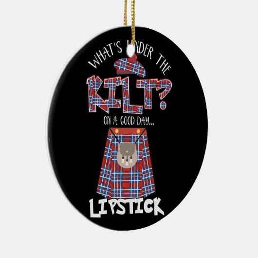 良い日の口紅の下に何があるおもしろい セラミックオーナメント (右)