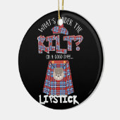 良い日の口紅の下に何があるおもしろい セラミックオーナメント (左)