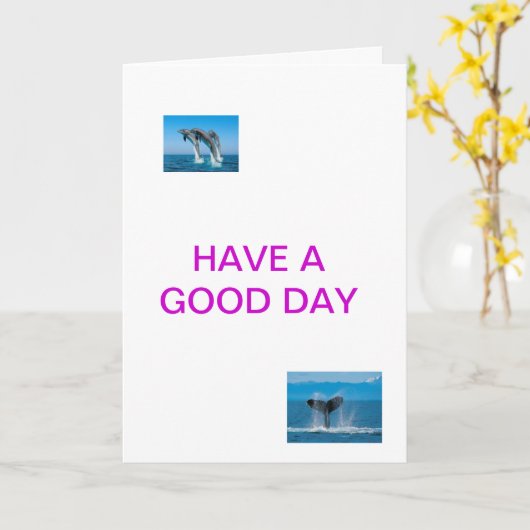 良い日の挨拶をする カード (黄色い花)