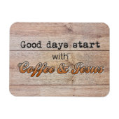 良い日はコーヒーとイエスから始まる マグネット (横)