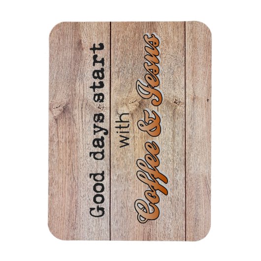 良い日はコーヒーとイエスから始まる マグネット (縦)