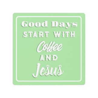 良い日はコーヒーとイエズミントから始まる メタルプリント