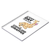 良い日はコーヒーとキリンの贈り物から始まるおもしろい ノートブック (左側)