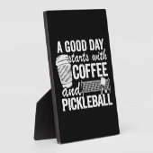 良い日はコーヒーとピックボールから始まる フォトプラーク (側面)