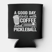 良い日はコーヒーとピックボールから始まる 缶クーラー (正面)