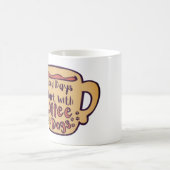 良い日はコーヒーと犬の漫画のマグカップで始まる コーヒーマグカップ (中央)