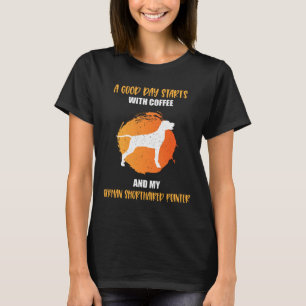良い日はコーヒーと私のドイツの短いものから始まる Tシャツ