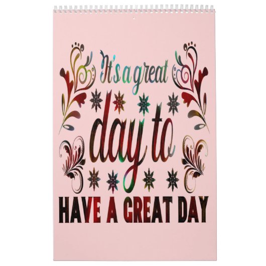 良い日を過ごすには良い日だ感動的。 カレンダー (カバー)