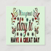 良い日を過ごすには良い日だ感動的。 予約カード (正面)