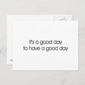 良い日を過ごすには良い日だ ポストカード (正面/裏面)