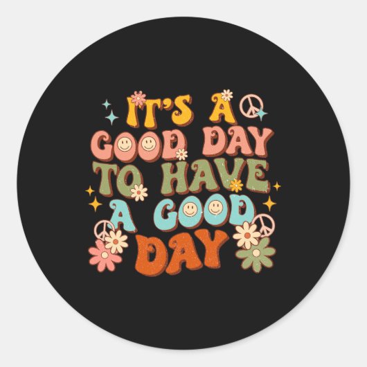 良い日を過ごすには良い日だGroovy Mental H ラウンドシール (正面)