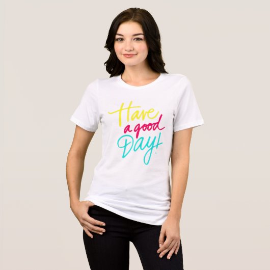 良い日を過ごす トライブレンドTシャツ (正面全面)