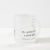 良い日 – 悪い日(バブ考えル)マグカップ フロストグラスマグカップ (正面右)