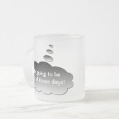 良い日 – 悪い日(バブ考えル)マグカップ フロストグラスマグカップ (正面左)