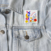 良い日 |水彩猫と花 缶バッジ (インサイチュ)