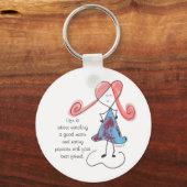 良い映画とのポップコーンを見食べている キーホルダー (正面)