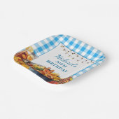 良い時に魚介類の誕生日を煮る ペーパープレート (傾斜あり)