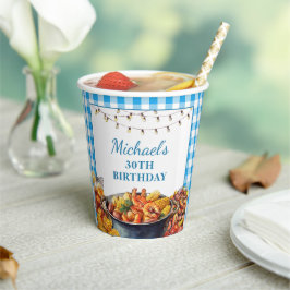 良い時に魚介類の誕生日を煮る 紙コップ