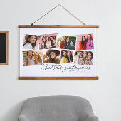 良い時の思い出素晴らしおもしろい写真コラージュ 吊り下げ型タペストリー