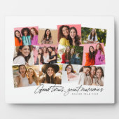 良い時の思い出素晴らしおもしろい12写真コラージュ フォトプラーク (正面)