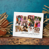 良い時の思い出素晴らしおもしろい12写真コラージュ フォトプラーク (側面)