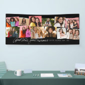 良い時の思い出素晴らしおもしろい12写真コラージュ 横断幕 (トレードショー)