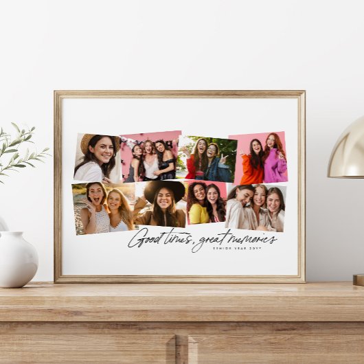 良い時の思い出素晴らしおもしろい8写真コラージュ ポスター