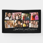 良い時の思い出素晴らしブラックフォトコラージュ 横断幕 (横)