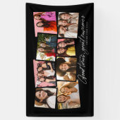 良い時の思い出素晴らしブラックフォトコラージュ 横断幕 (縦)