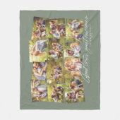 良い時の思い出素晴らし緑12写真コラージュ フリースブランケット (正面)