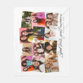 良い時の思い出素晴らし12フォトコラージュ白 フリースブランケット (正面)