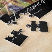 良い時の思い出素晴らし12フォトコラージュ黒 ジグソーパズル (側面)