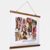 良い時の思い出素晴らし12写真コラージュカッコいい 吊り下げ型タペストリー (傾斜あり)