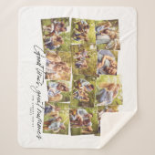 良い時の思い出素晴らし12写真家族コラージュ シェルパブランケット (正面)