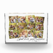 良い時の思い出素晴らし12写真家族コラージュ フォトブロック (正面)