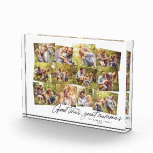 良い時の思い出素晴らし12写真家族コラージュ フォトブロック