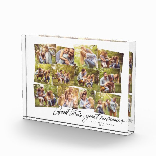 良い時の思い出素晴らし12写真家族コラージュ フォトブロック (右)