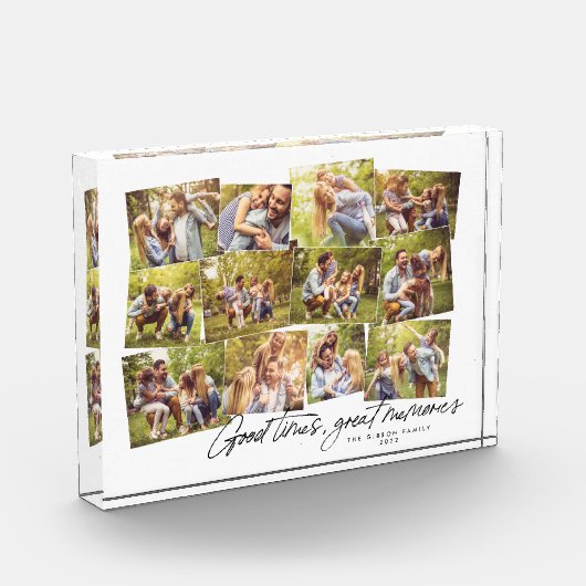 良い時の思い出素晴らし12写真家族コラージュ フォトブロック (左)