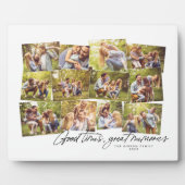 良い時の思い出素晴らし12写真家族コラージュ フォトプラーク (正面)