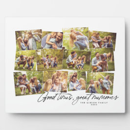 良い時の思い出素晴らし12写真家族コラージュ フォトプラーク