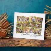 良い時の思い出素晴らし12写真家族コラージュ フォトプラーク (側面)