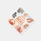 良い時はシーフードの誕生日パーティーを沸騰させる スタンダードカクテルナプキン (角)