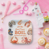 良い時はシーフードの誕生日パーティーを沸騰させる ペーパープレート (パーティー)