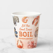 良い時はシーフードの誕生日パーティーを沸騰させる 紙コップ (正面)