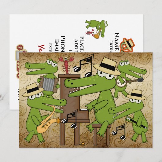 良い時を転がそう！ケイジャンスタイルで！ 招待状 (正面/裏面)