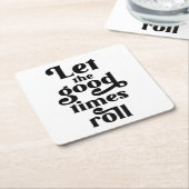 良い時を過転がごす スクエアペーパーコースター (アングル)