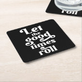 良い時を過転がごす スクエアペーパーコースター (アングル)