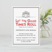 良い時を過転がごす |ボーリング誕生日 招待状 (スタンド正面)