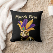 「良い時を過転がごす：マルディグラお祝い」 クッション (ブランケット)